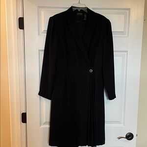 Liz Claiborne Black Long Sleeve Wrap Dress